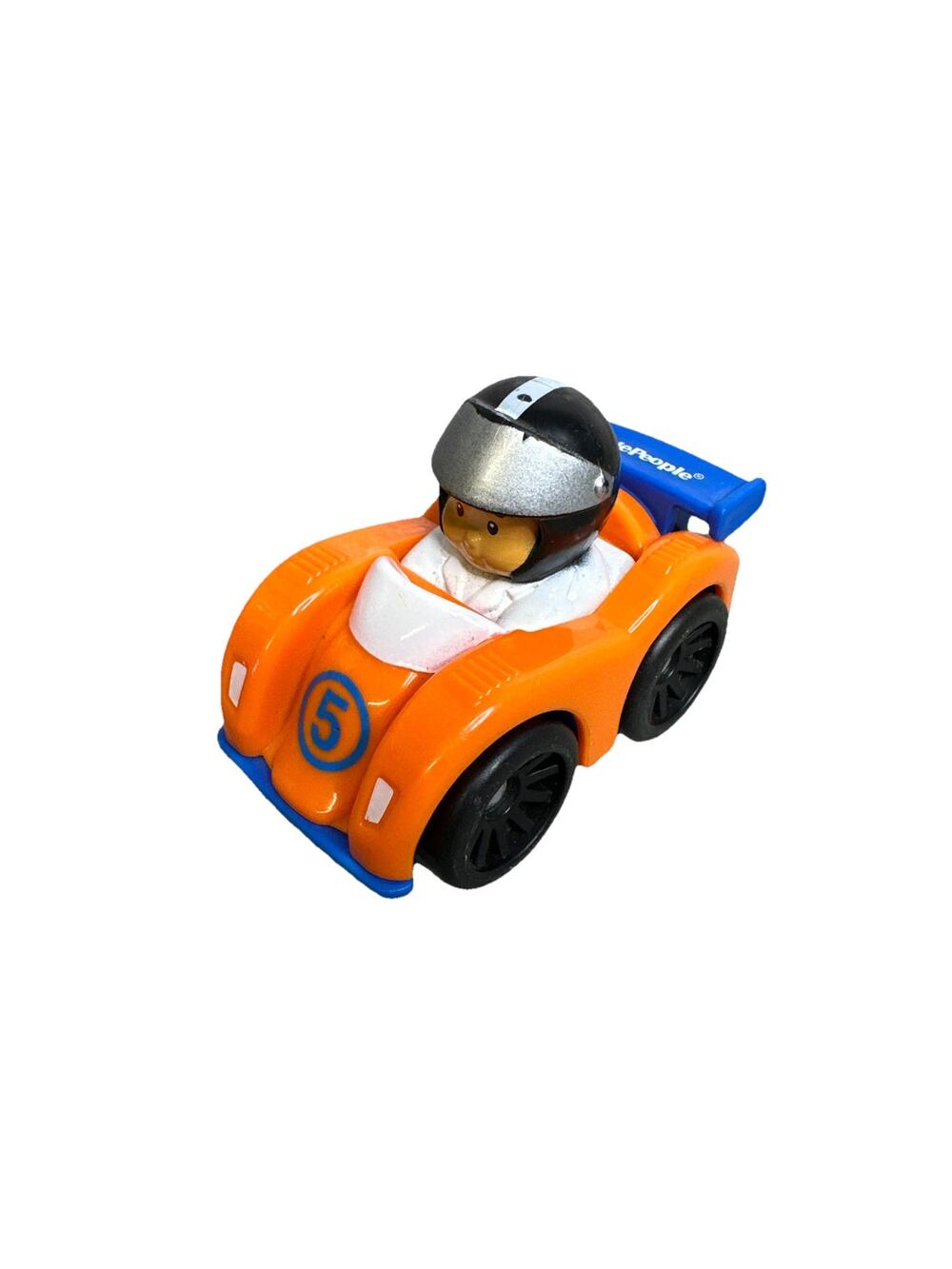 Wheelies Orange Race Car #5 Little People Fisher Price 2012